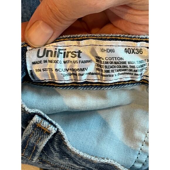 Unifirst HD Denim Thick Work Jeans Mens 40x36 - Picture 5 of 5